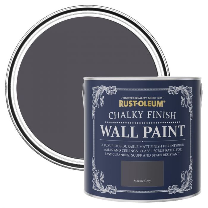 Rust-Oleum Chalky Finish Wall Paint - Marine Grey 2.5L