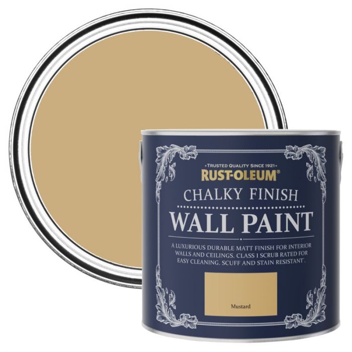Rust-Oleum Chalky Finish Wall Paint - Mustard 2.5L