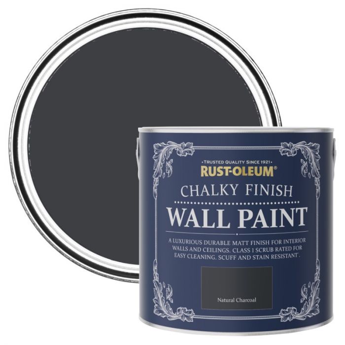 Rust-Oleum Chalky Finish Wall Paint - Natural Charcoal 2.5L