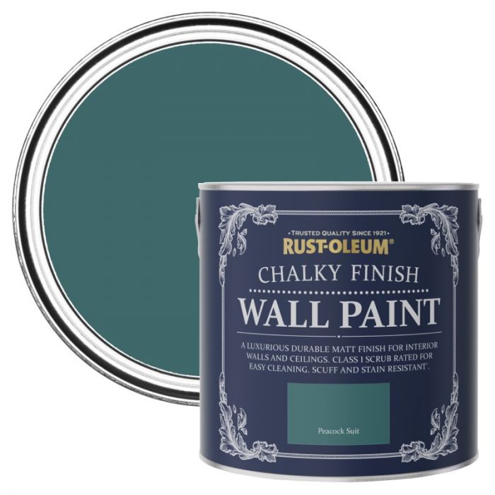 Rust-Oleum Chalky Finish Wall Paint - Peacock Suit 2.5L