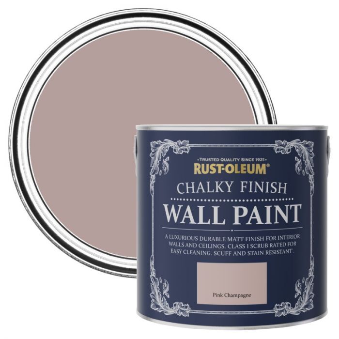 Rust-Oleum Chalky Finish Wall Paint - Pink Champagne 2.5L