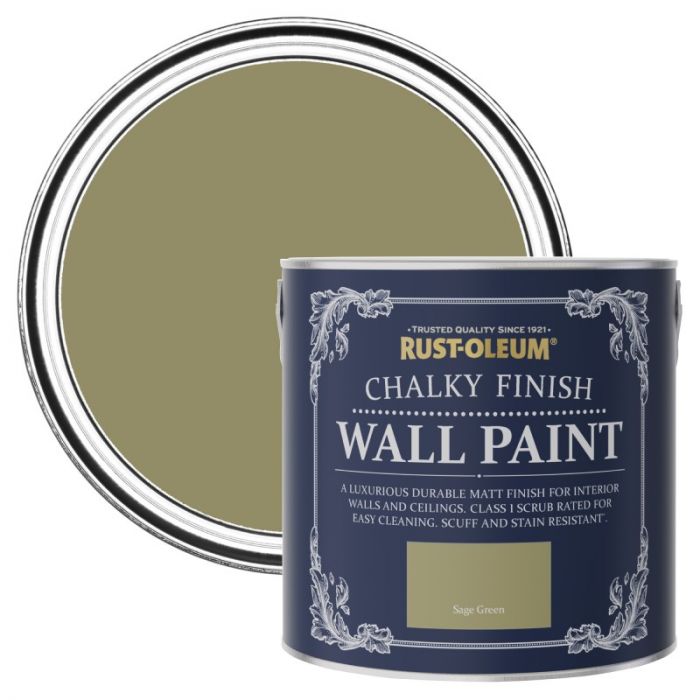 Rust-Oleum Chalky Finish Wall Paint - Sage Green 2.5L