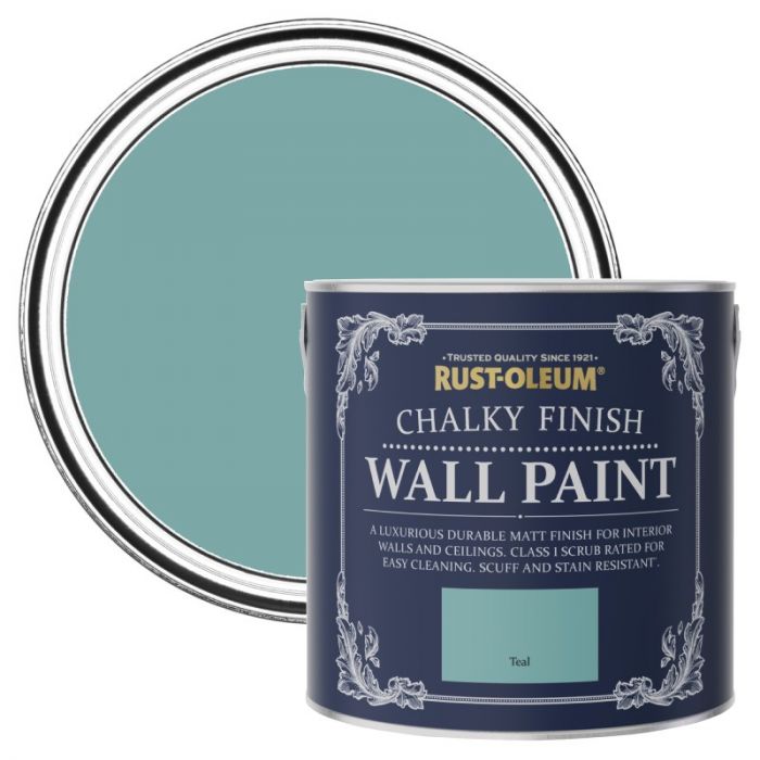Rust-Oleum Chalky Finish Wall Paint - Teal 2.5L