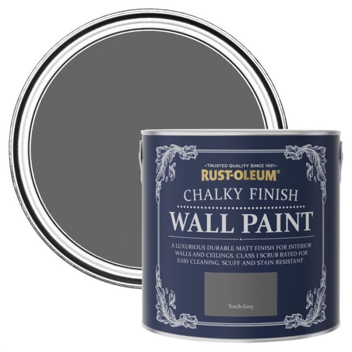 Rust-Oleum Chalky Finish Wall Paint - Torch Grey 2.5L
