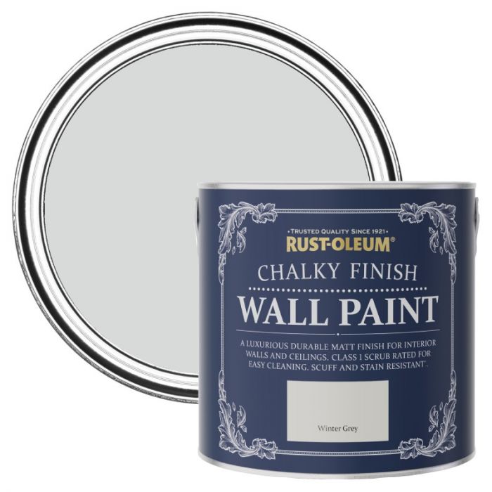Rust-Oleum Chalky Finish Wall Paint - Winter Grey 2.5L