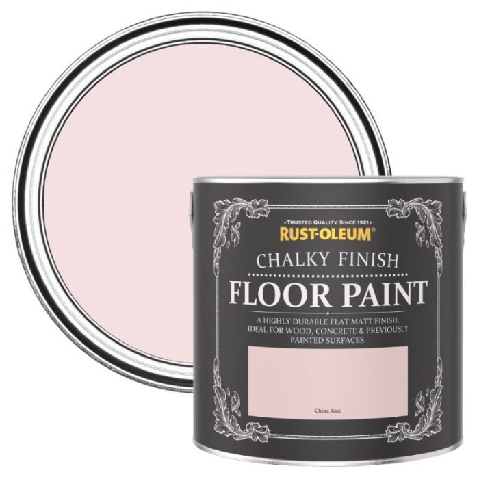 Rust-Oleum Chalky Finish Floor Paint China Rose 2.5L