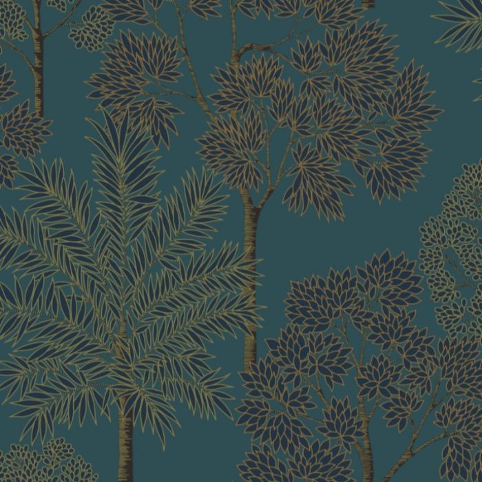 City of Palms Wallpaper Teal