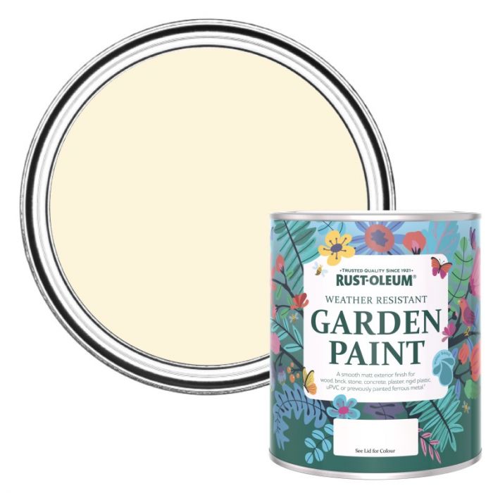 Rust-Oleum Chalky Finish Garden Paint - Clotted Cream 750ml