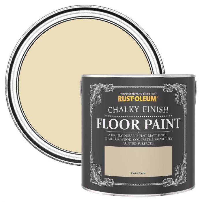Rust-Oleum Chalky Finish Floor Paint Clotted Cream 2.5L
