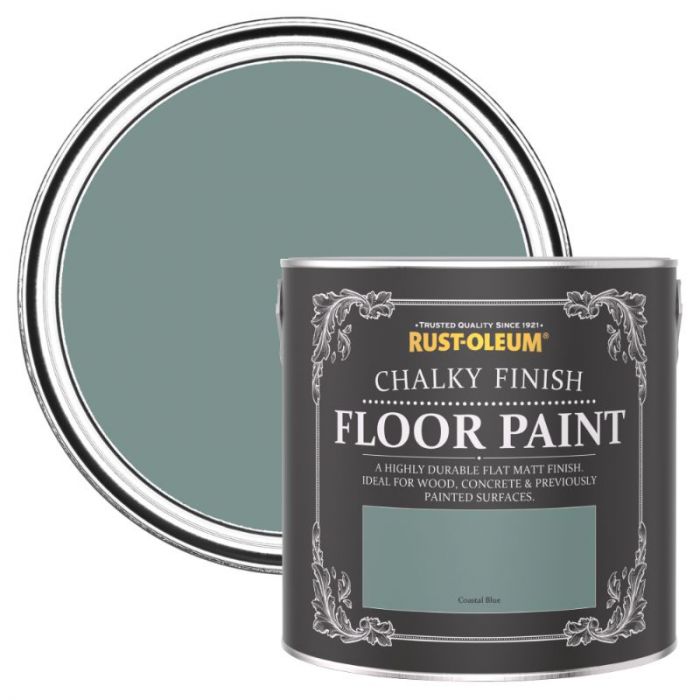 Rust-Oleum Chalky Finish Floor Paint Coastal Blue 2.5L