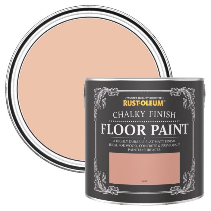 Rust-Oleum Chalky Finish Floor Paint Coral 2.5L