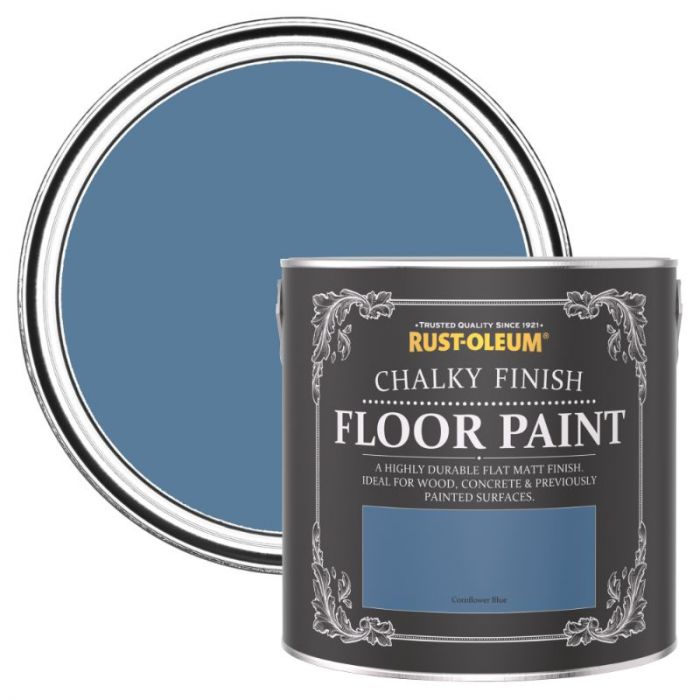 Rust-Oleum Chalky Finish Floor Paint Cornflower Blue 2.5L