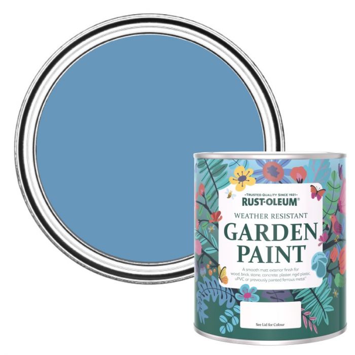 Rust-Oleum Chalky Finish Garden Paint - Cornflower Blue 750ml