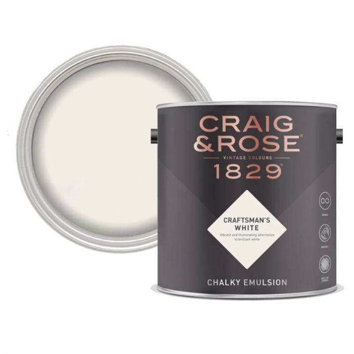 Craig & Rose Chalky Matt Emulsion Craftsman's White 