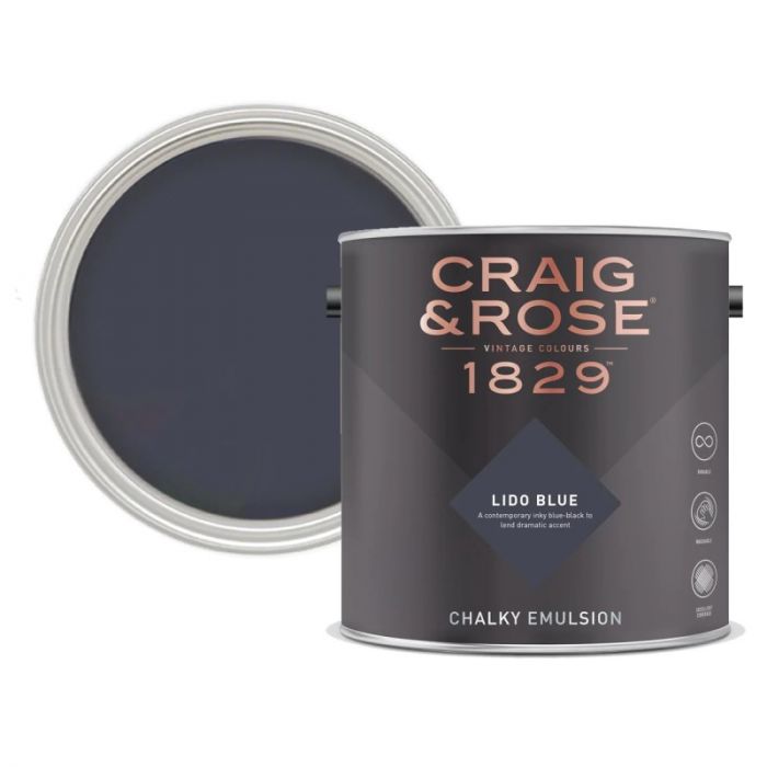 Craig & Rose Chalky Matt Emulsion Lido Blue 