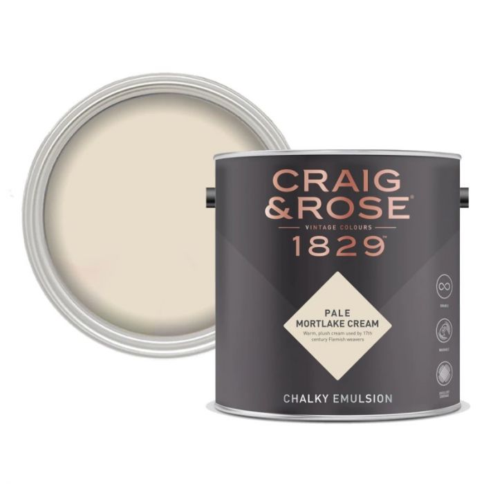 Craig & Rose Chalky Matt Emulsion Pale Mortlake Cream 
