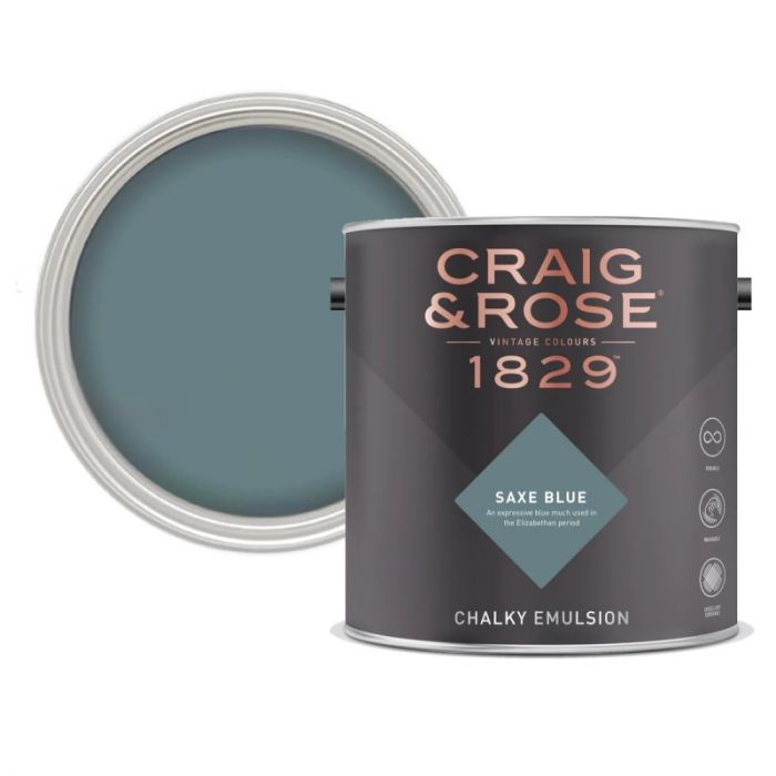 Craig & Rose Chalky Matt Emulsion Saxe Blue 