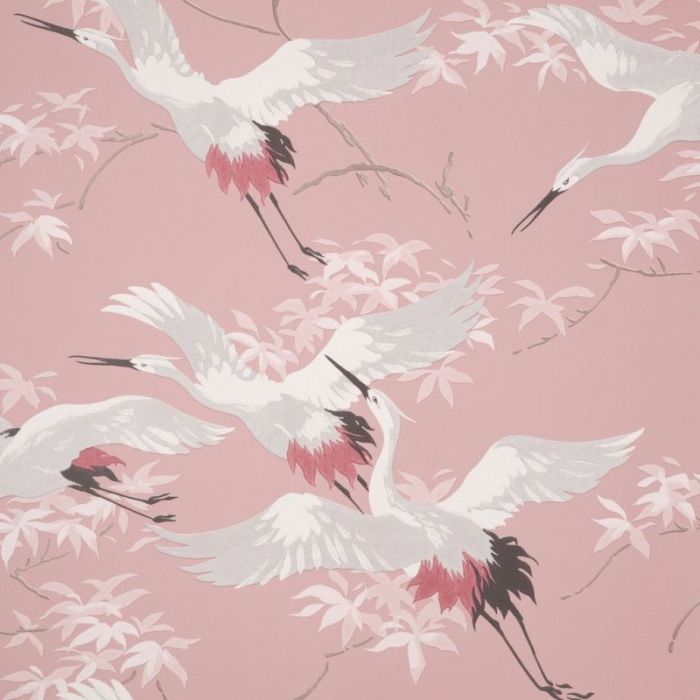 Cranes Bird Printed Wallpaper