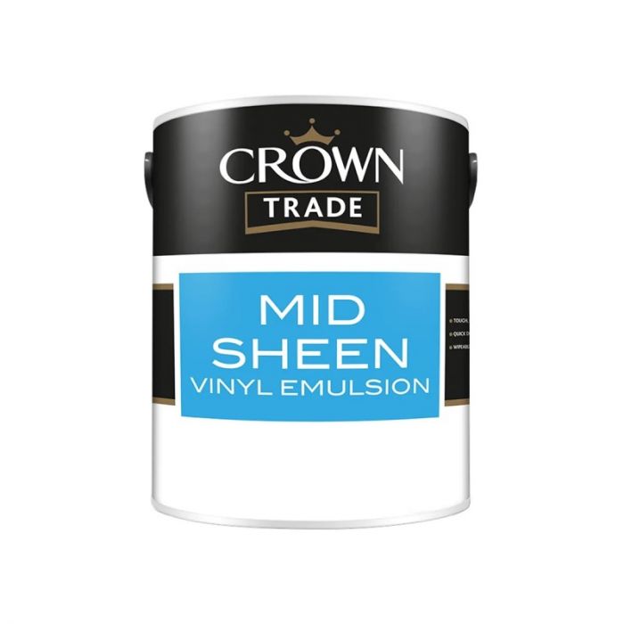 Crown Trade Mid Sheen Vinyl Emulsion - Colour Match