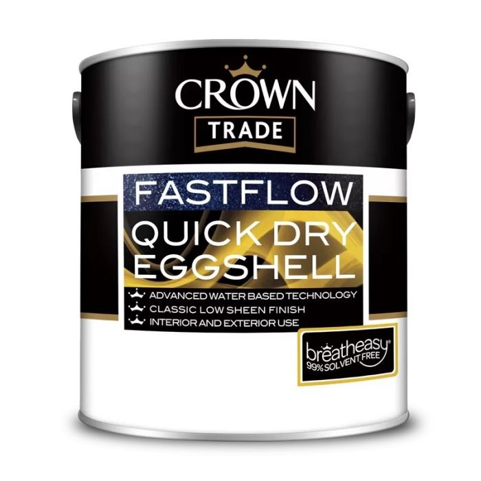 Crown Trade Fastflow Quick Dry Eggshell - Colour Match (Light Colours Only)