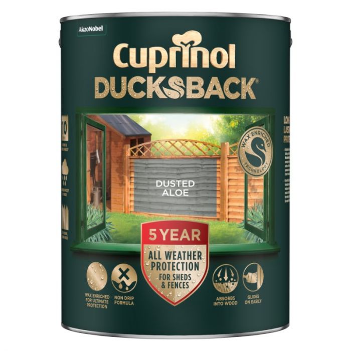 Cuprinol 5 Year Ducksback Fence & Shed Treatment - Dusted Aloe