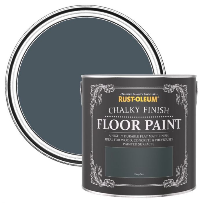 Rust-Oleum Chalky Finish Floor Paint Deep Sea 2.5L