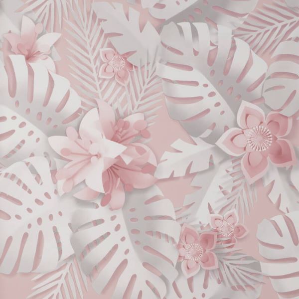 Dimensions Tropical 3D Wallpaper Pink