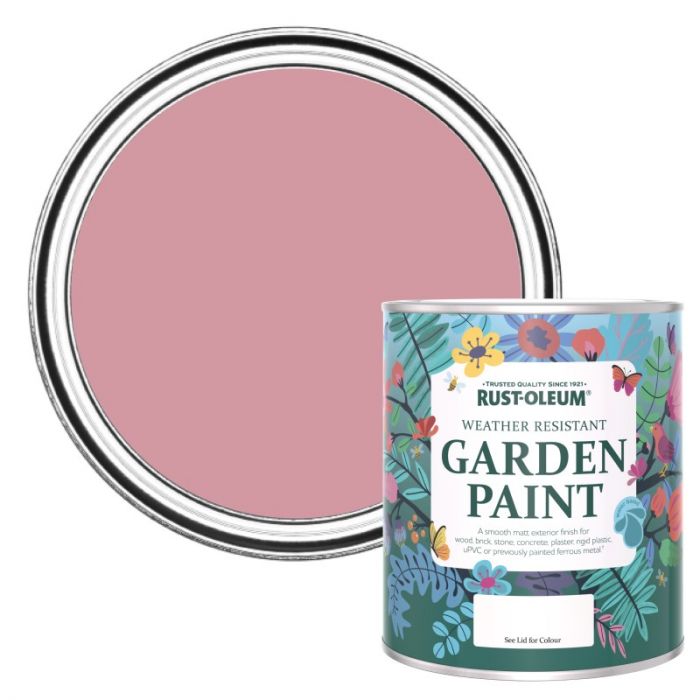 Rust-Oleum Chalky Finish Garden Paint - Dusky Pink 750ml