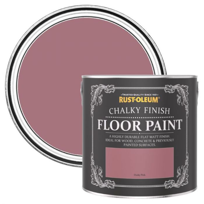 Rust-Oleum Chalky Finish Floor Paint Dusky Pink 2.5L