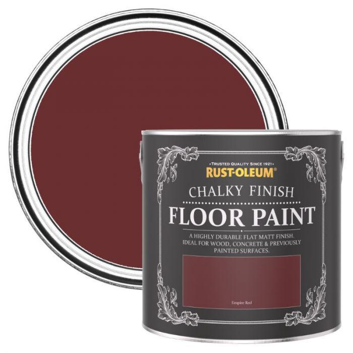 Rust-Oleum Chalky Finish Floor Paint Empire Red 2.5L