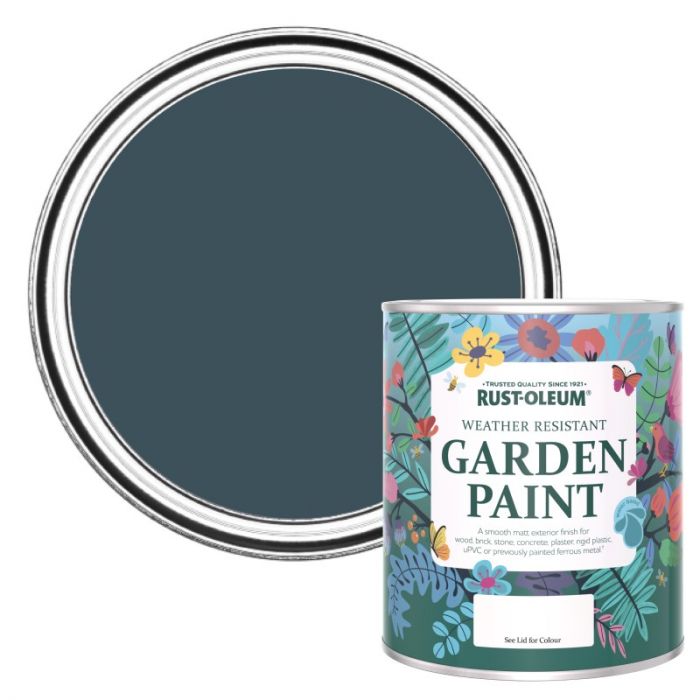 Rust-Oleum Chalky Finish Garden Paint - Evening Blue 750ml