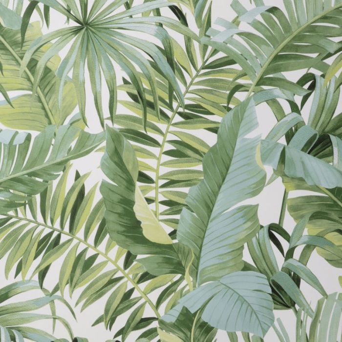 Green leaves simple pattern leaves wallpaper  TenStickers