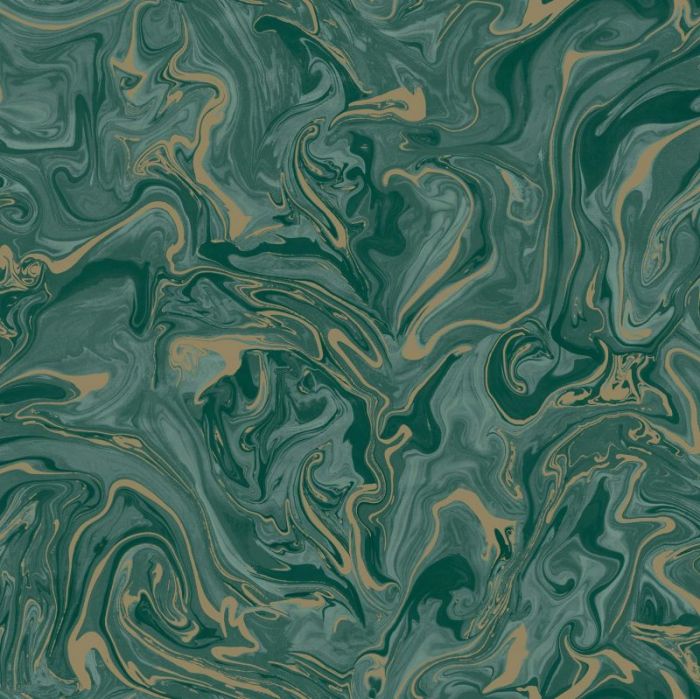 Distinctive Metallic Liquid Marble Wallpaper