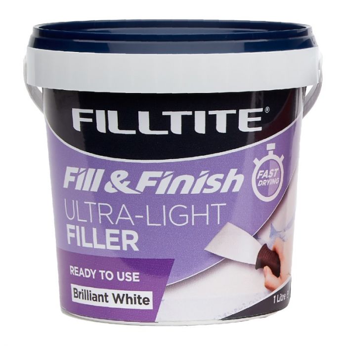 Filltite Ready to Use Ultra-Light Filler - Brilliant White 1L