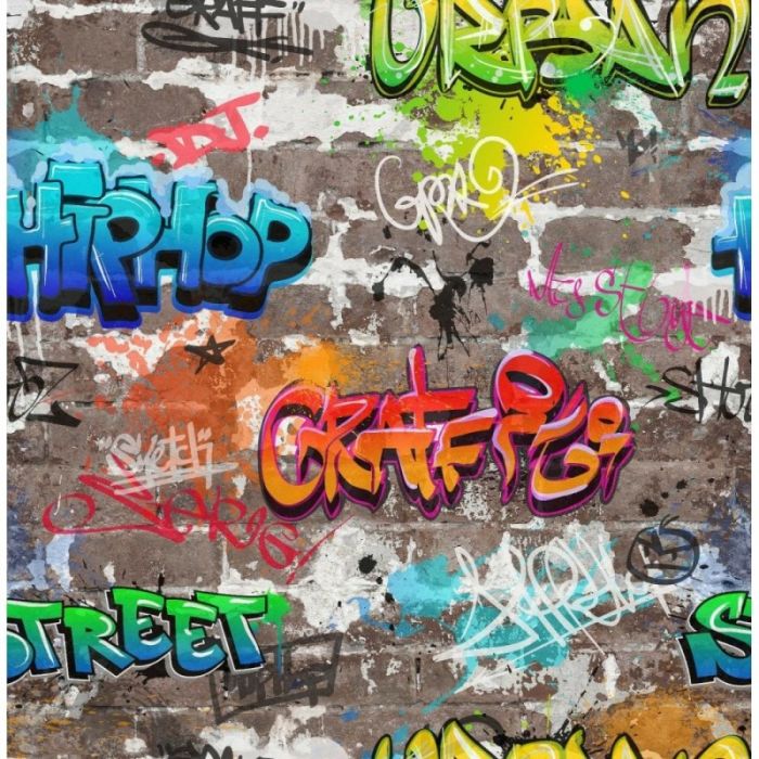 Graffiti-Style Urban Wallpaper Multi