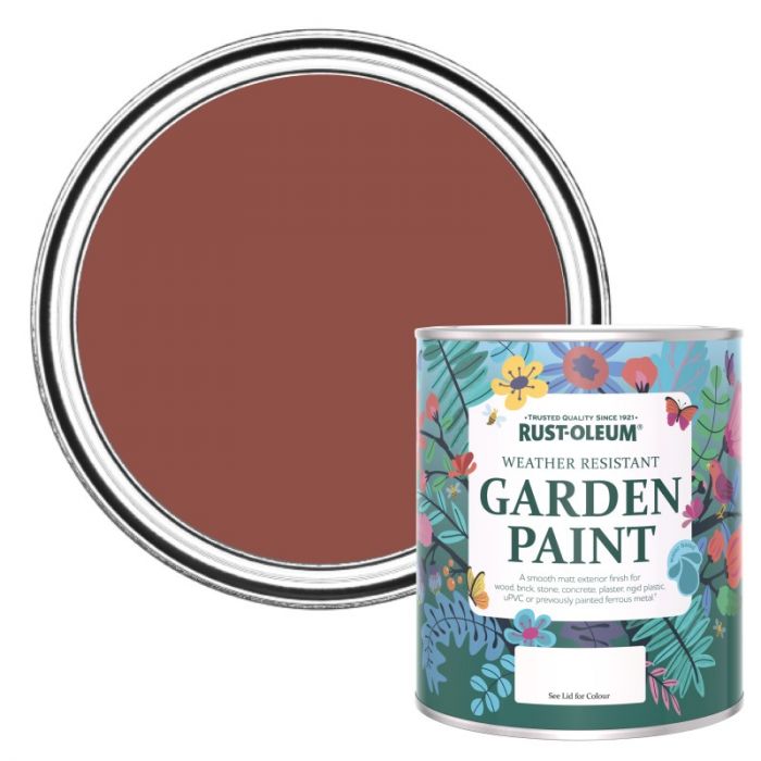 Rust-Oleum Chalky Finish Garden Paint - Fire Brick 750ml