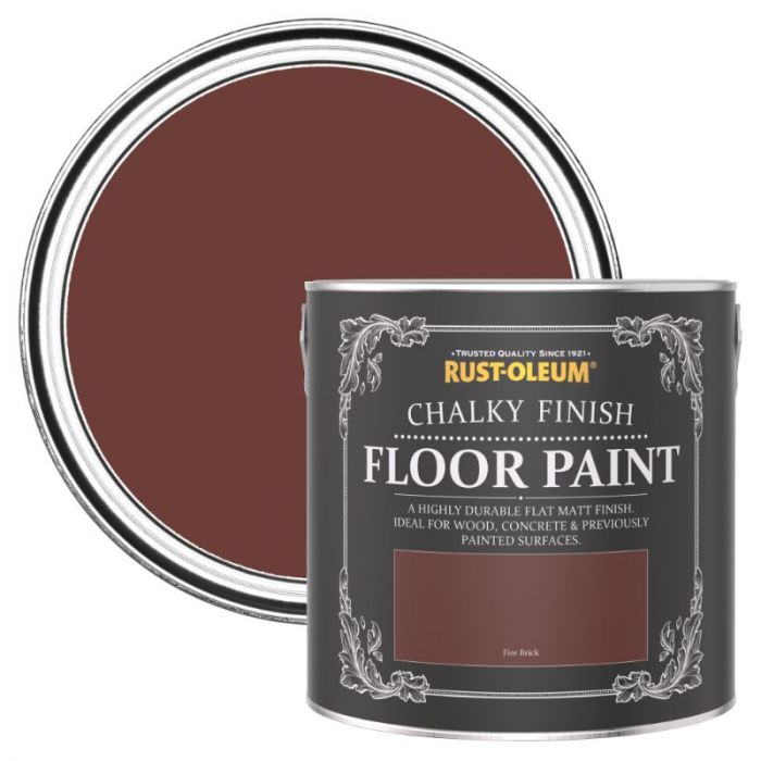 Rust-Oleum Chalky Finish Floor Paint Fire Brick 2.5L