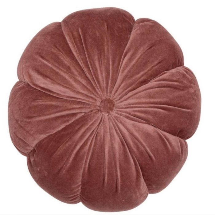 Malini Fleur Rosewood Velvet Cushion 