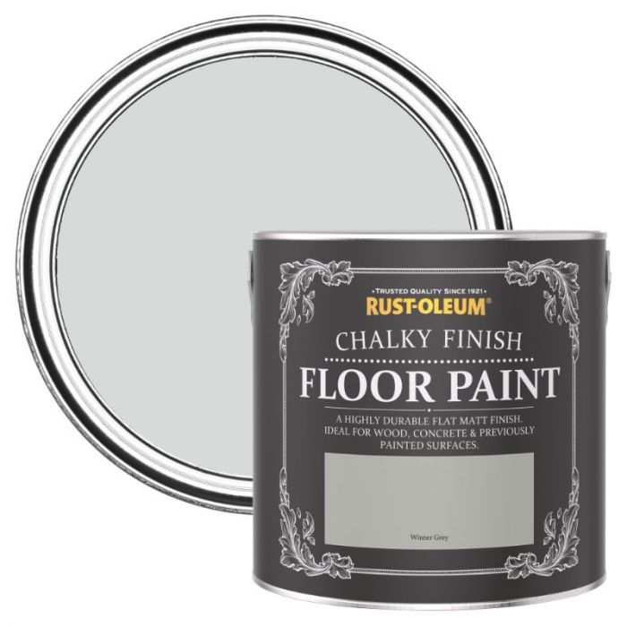 Rust-Oleum Chalky Finish Floor Paint Winter Grey 2.5L