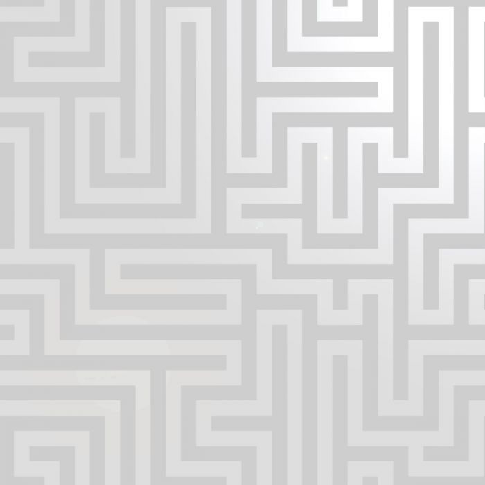 Glistening Maze Wallpaper - Grey