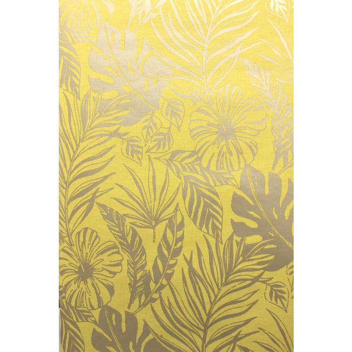 Gold Silhouette Tropical Leaf Wallpaper Mustard 