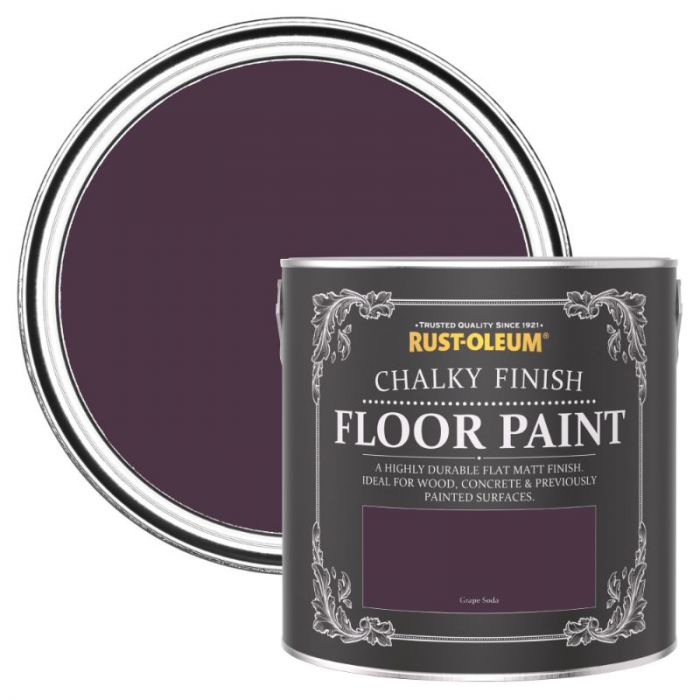 Rust-Oleum Chalky Finish Floor Paint Grape Soda 2.5L