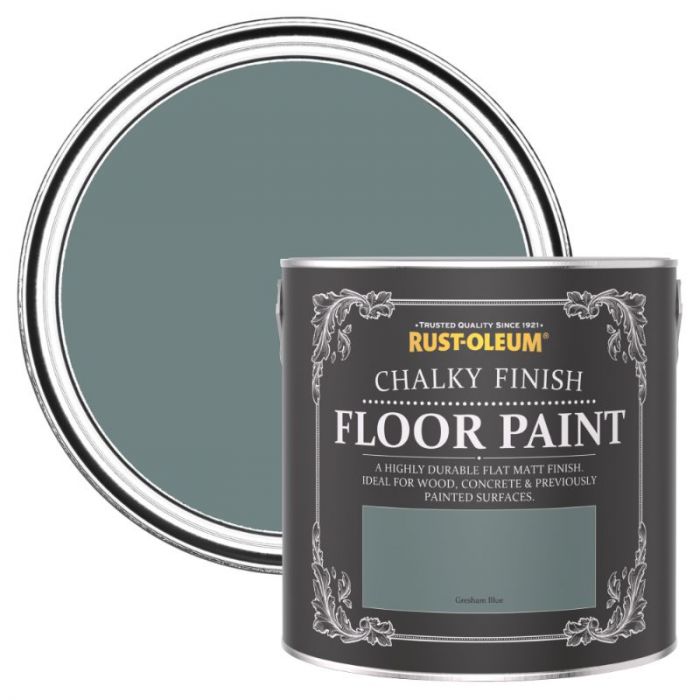 Rust-Oleum Chalky Finish Floor Paint Gresham Blue 2.5L