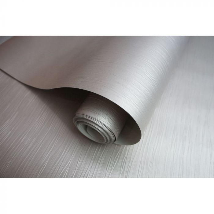 Shay Stripe Metallic Textured Wallpaper Silver
