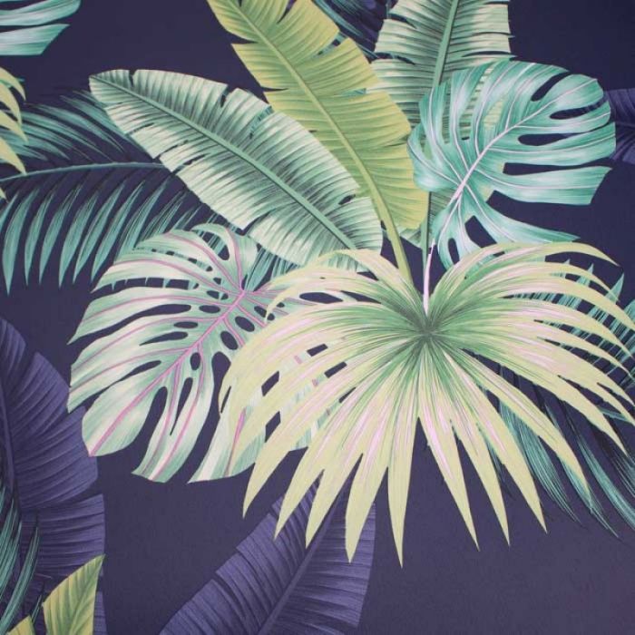 Miami Tropics Botanical Leaf Wallpaper 