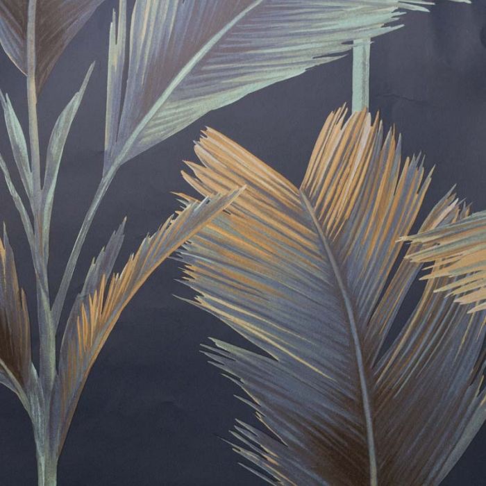 Belgravia Kailani Tropical Palm Leaf Papier Peint-Bleu Marine 59119 