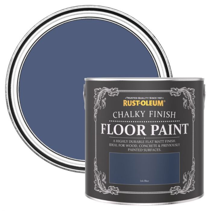 Rust-Oleum Chalky Finish Floor Paint Ink Blue 2.5L