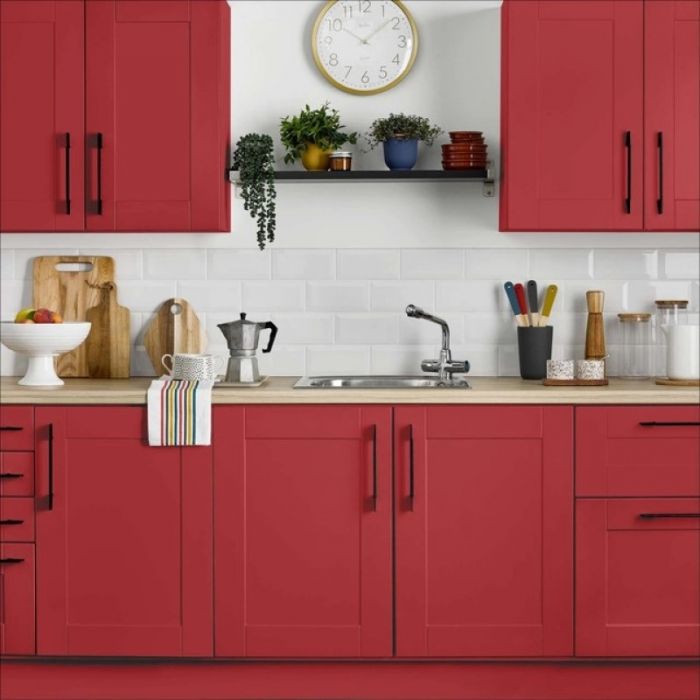 Rust-Oleum Matt Kitchen Cupboard Paint - Empire Red 750ml