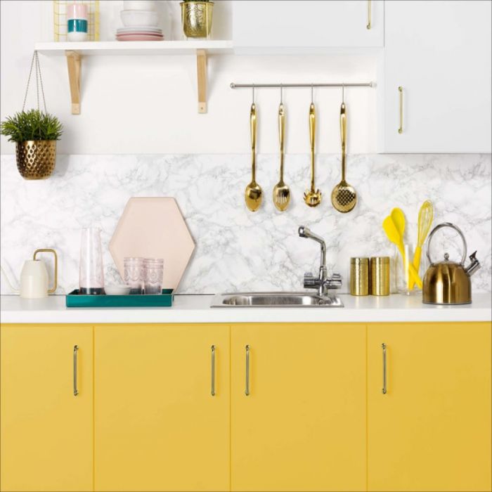 Rust-Oleum Matt Kitchen Cupboard Paint - Lemon Jelly 750ml