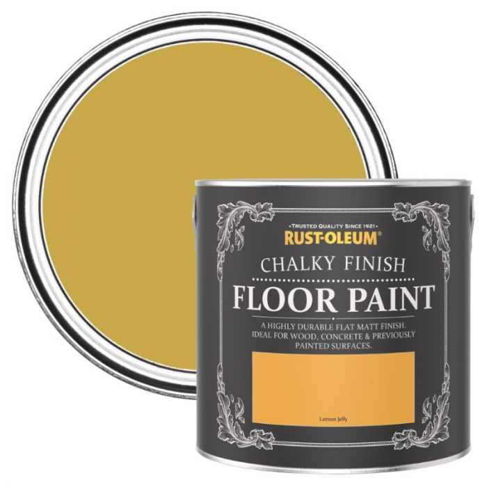 Rust-Oleum Chalky Finish Floor Paint Lemon Jelly 2.5L